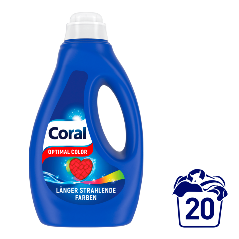 Coral Colorwaschmittel Flüssig Optimal Color 1l, 20WL